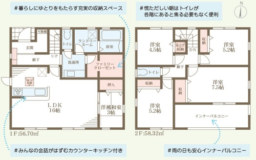 リーブルガーデン天理市田町8期の間取り