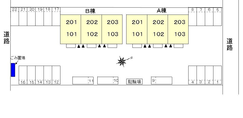 ソフィーシアBの区画図