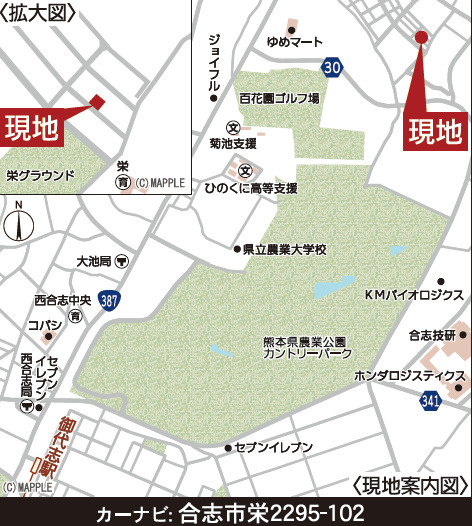 クレイドルガーデン／合志市栄第６／１号棟の地図