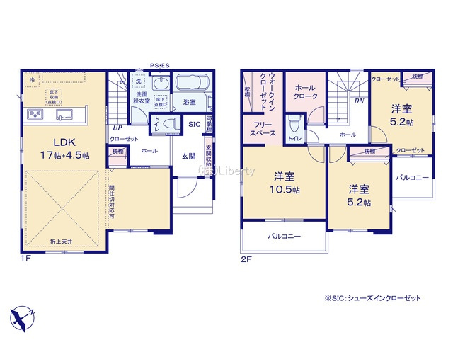 取手市井野台5期　新築戸建　1号棟の間取り
