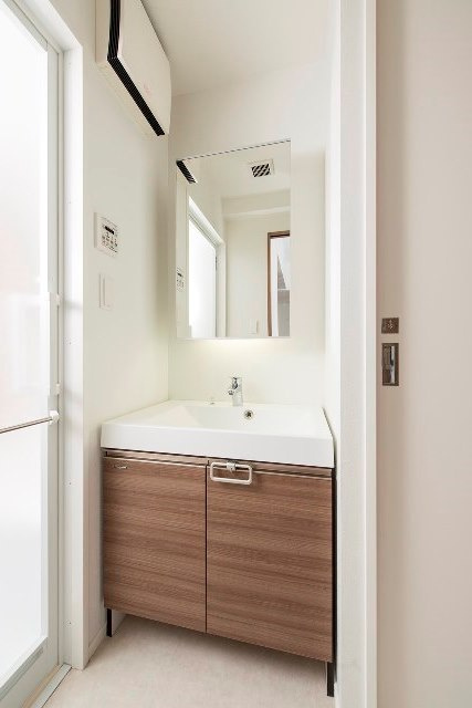 エンクレスト博多 THE TIMEの洗面所|広い洗面スペース