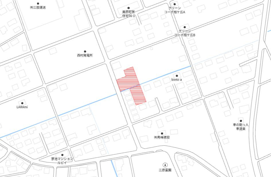 北諸県郡三股町大字蓼池の売地の土地図