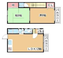湊山町貸家の間取り