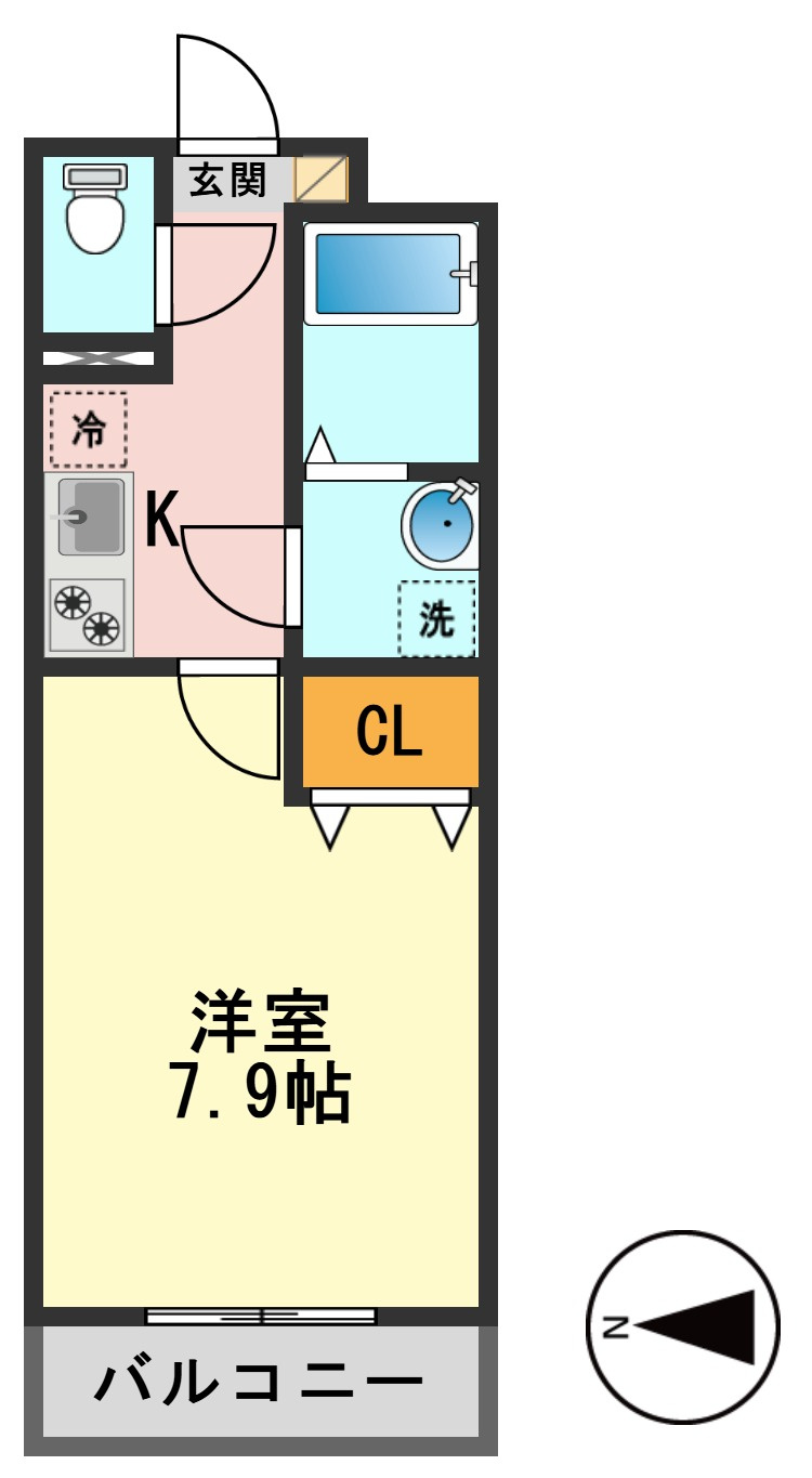 クレヴィスタ立石Ⅱの間取り
