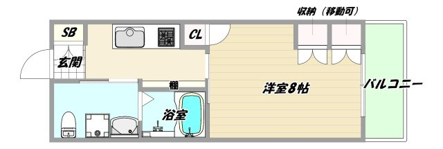 大阪市淀川区西中島２丁目の賃貸マンションの間取り