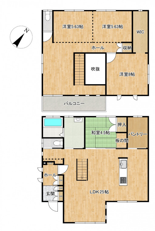 茨城町桜の郷　中古戸建の間取り