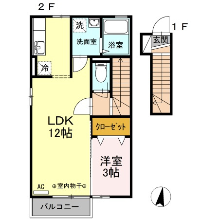 Ｄ－ｒｏｏｍ ＳＡＫＵＲＡの間取り