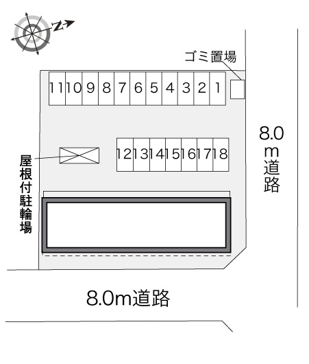 レオパレスイルクオーレの区画図