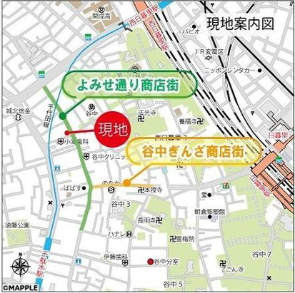パレ・ドール千駄木Ⅱの地図