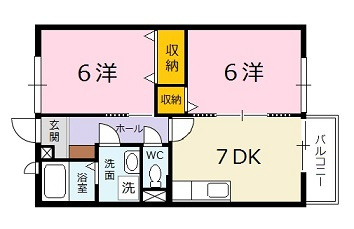 アイランド古本の間取り