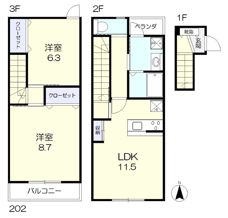 CASA Nakasho（カーサ中庄）の間取り