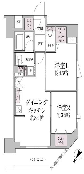プロスタイルウェルス南千住メディフィスの間取り|7階部分・角部屋住戸につきまして日当り・通風・眺望良好