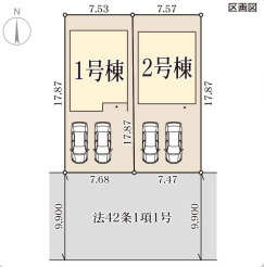 リーブルガーデン姫路市広畑区小松町2期の区画図