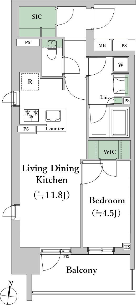 オープンレジデンシア名古屋FRONTの間取り