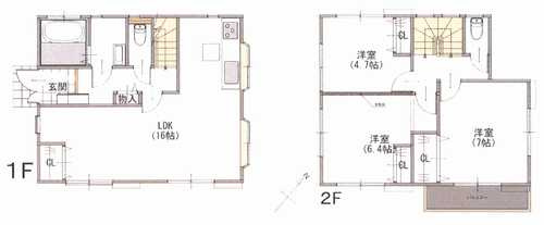 海老名市望地　中古戸建　の間取り