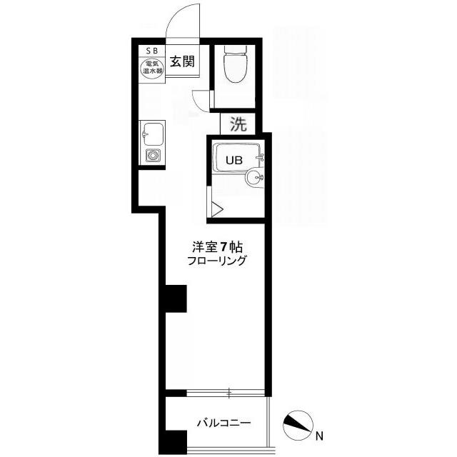 北東向きのワンルーム☆