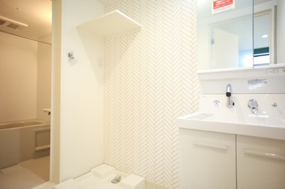 【洗面所】 | fika戸畑 | 洗濯機置き場完備です。