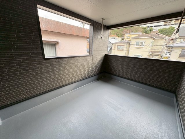 清水が丘1丁目  新築戸建てのバルコニー|広々としたバルコニーです