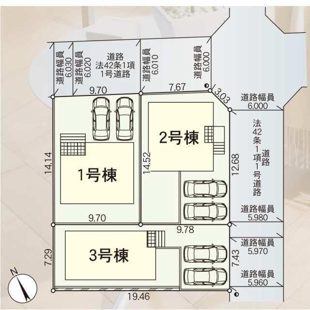 北九州市若松区二島第5の区画図| 