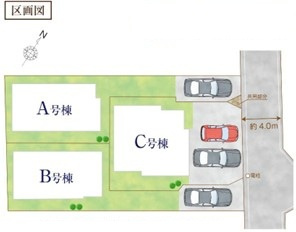 西東京市東町1丁目　新築一戸建　西武池袋線　保谷の区画図