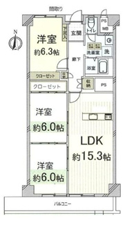 【間取り】 | 第一茨木ビューハイツ３号棟