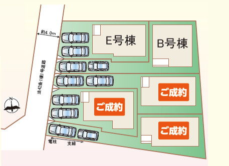 茅ヶ崎市 東海岸南4丁目　新築戸建　全5棟Ｅ号棟の区画図