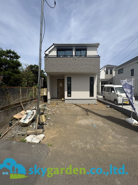 茅ヶ崎市 東海岸南4丁目　新築戸建　全5棟Ｅ号棟の外観|令和8年3月27日撮影（工事中）
