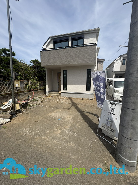 茅ヶ崎市 東海岸南4丁目　新築戸建　全5棟Ｅ号棟の外観|令和8年3月27日撮影（工事中）