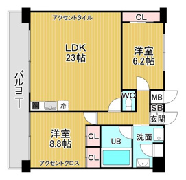 プレジオさくら夙川の間取り