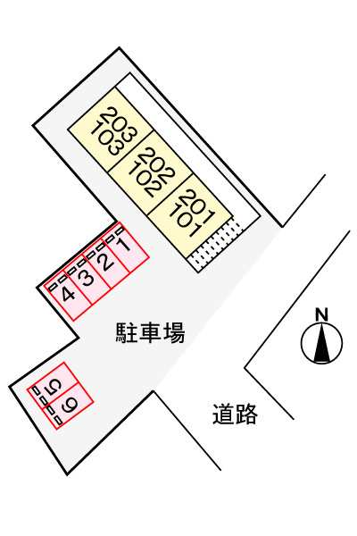 ルートワン矢作の区画図