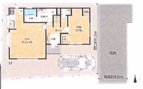 海老名市中新田　中古戸建の区画図