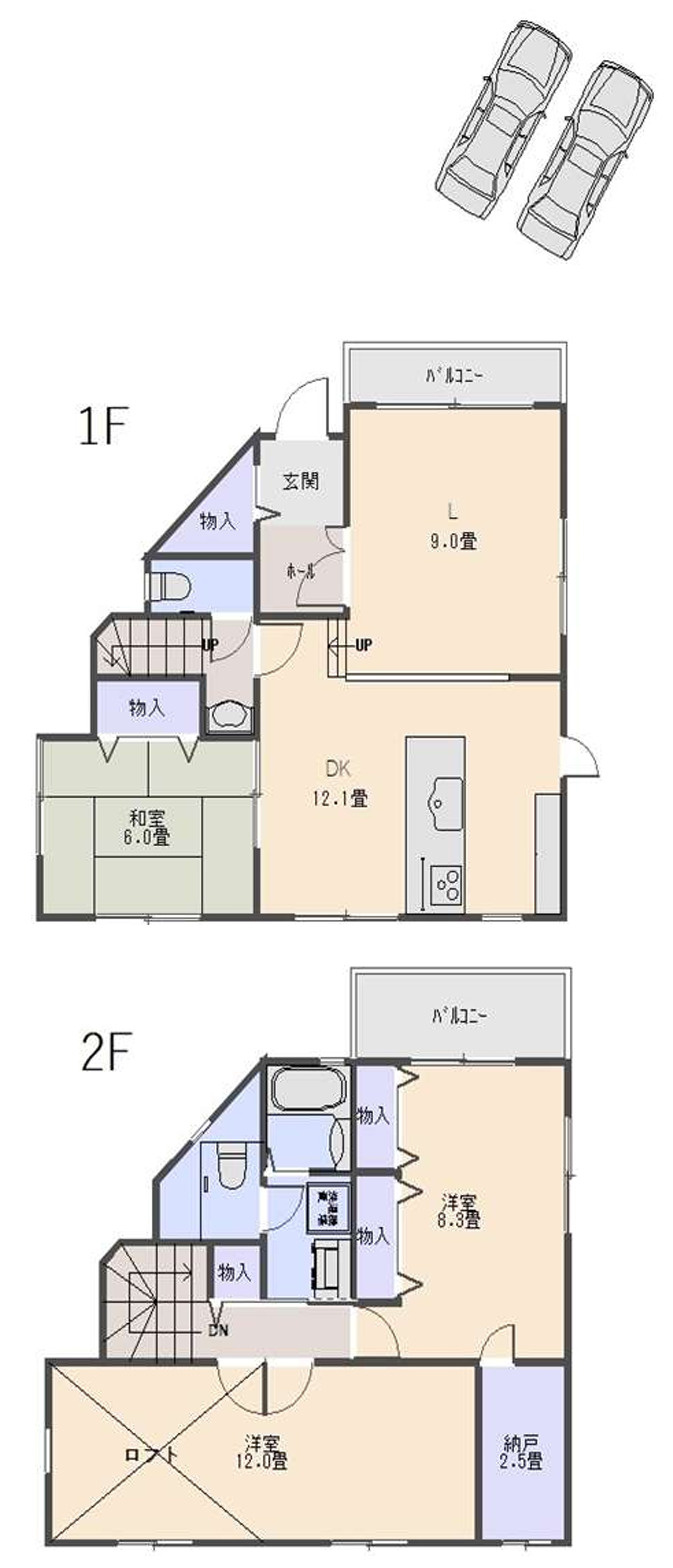 兵庫県西宮市苦楽園　オーナーチェンジ店舗付住宅「リフォーム済」「利回り7.0％」の間取り