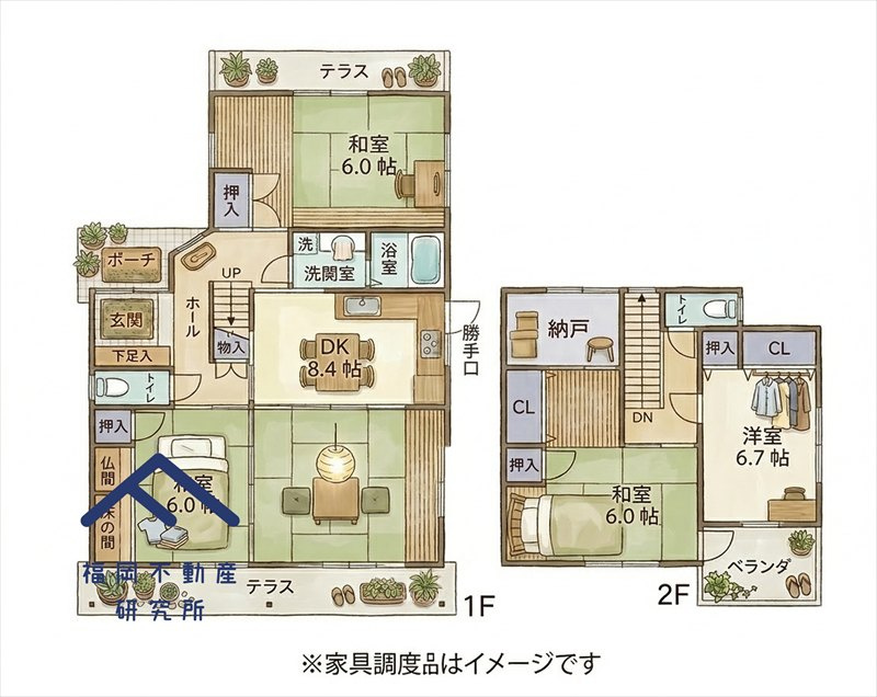 筑紫野市原田８丁目 　戸建ての間取り