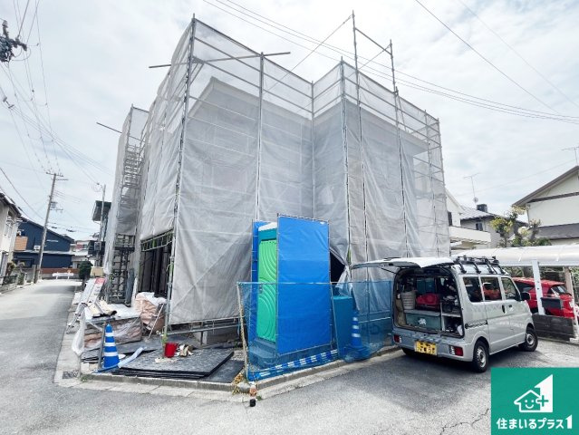 加古川市米田町平津　第1期　新築一戸建ての外観|周辺は落ち着いた街並みの住宅地！子育てがしやすい住環境です！まだ未完成ですが、現地でしかわからない事もございます。是非一度ご覧ください。