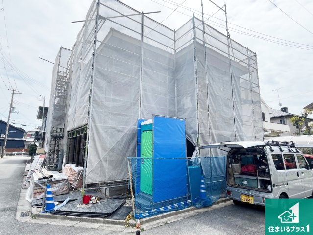 加古川市米田町平津　第1期　新築一戸建ての外観|周辺は落ち着いた街並みの住宅地！子育てがしやすい住環境です！まだ未完成ですが、現地でしかわからない事もございます。是非一度ご覧ください。