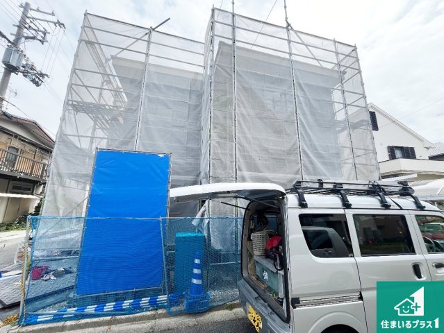 加古川市米田町平津　第1期　新築一戸建ての外観|周辺は落ち着いた街並みの住宅地！子育てがしやすい住環境です！まだ未完成ですが、現地でしかわからない事もございます。是非一度ご覧ください。