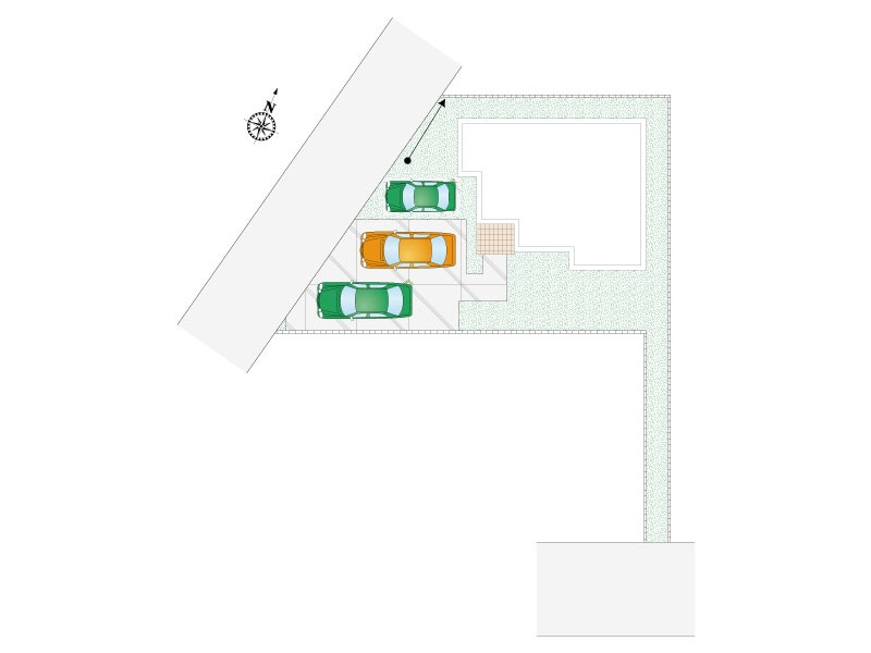 【三室町　1号棟　配置図】