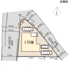 リーブルガーデン福岡市西区今宿東3丁目の区画図