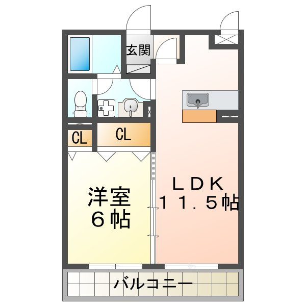 アルコバレーノ潤和の間取り