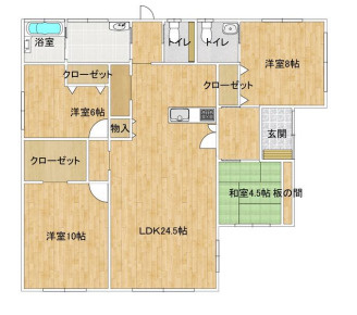 八街は　平屋の中古戸建の間取り