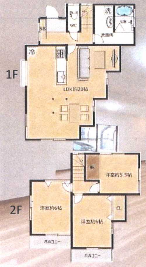 海老名市杉久保南　中古戸建　の間取り