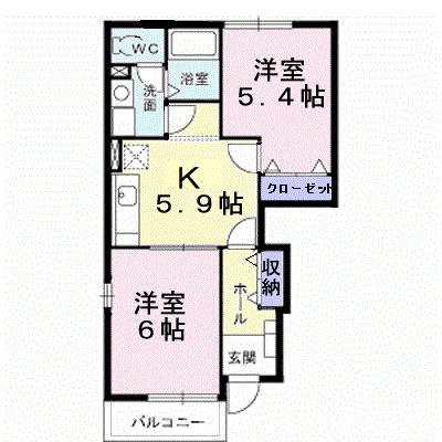 ポム・ド・テールＢの間取り