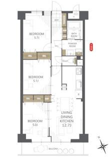 【間取り】アーバンシティ中石田 