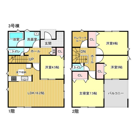 【間取り】 | 亀山市羽若町《3号棟》