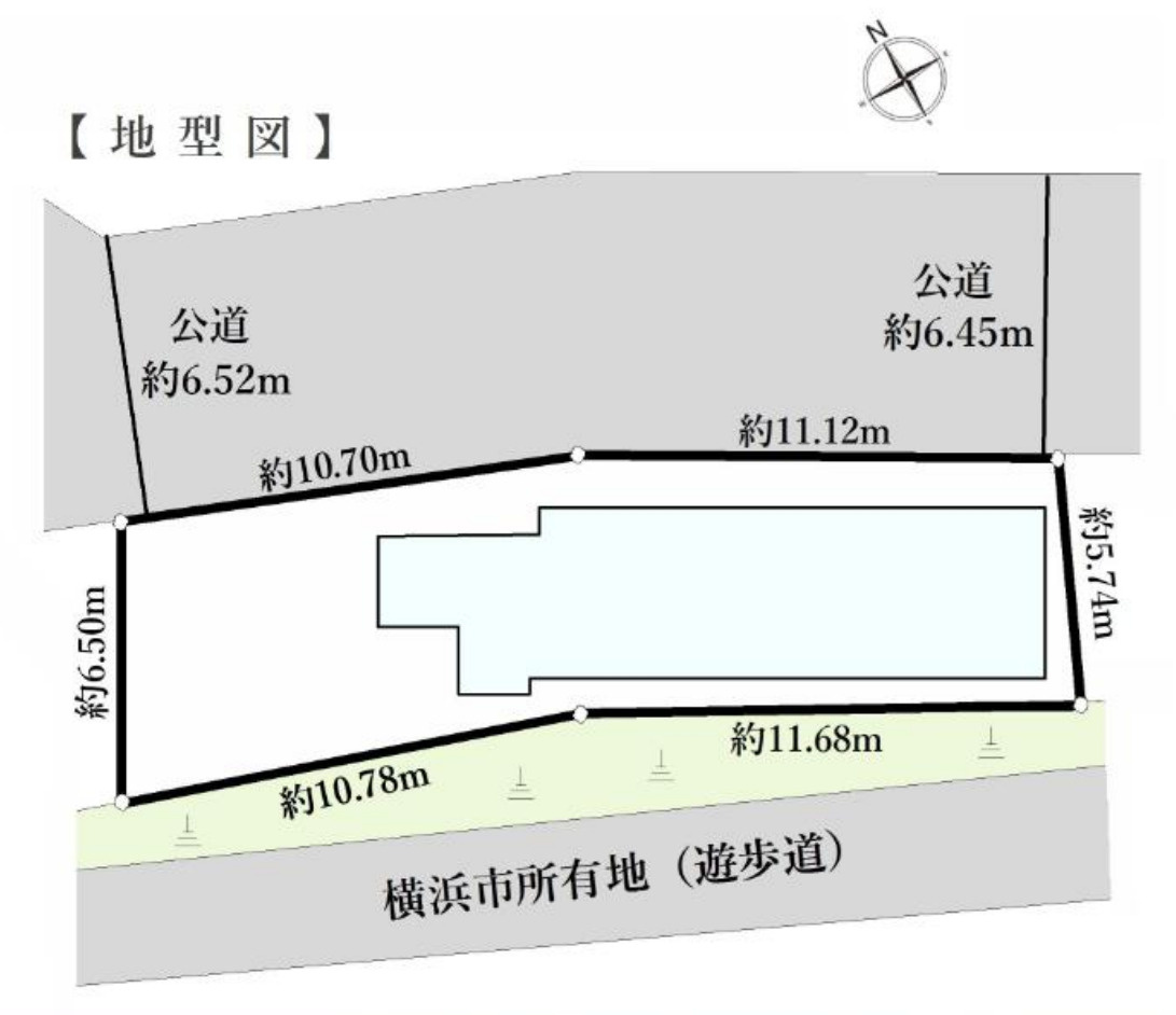 横浜市旭区白根5丁目 新築戸建て【仲介手数料無料】カースペース2台の区画図