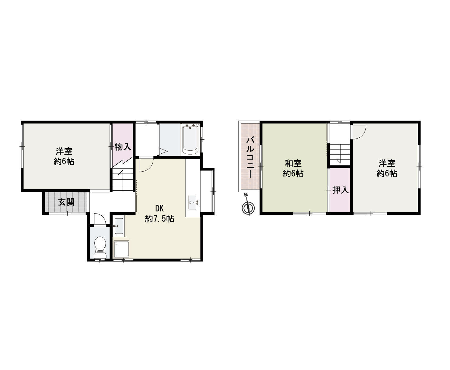 泉佐野市南泉ケ丘1丁目　中古戸建の間取り