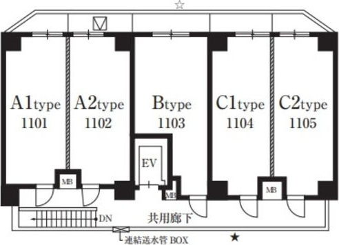 ディアレイシャス大須観音IIIの区画図