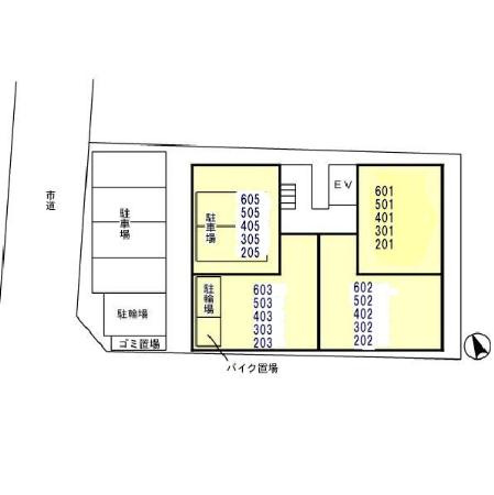 アースヒル東白壁の区画図