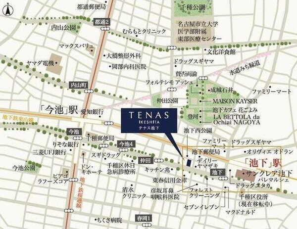 TENAS池下(テナス池下)の地図