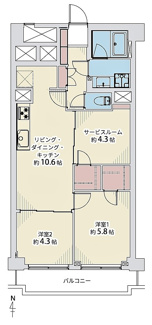 【間取り】 | ウインザーハイム西川口